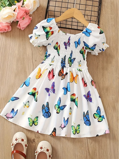 Girls Butterfly Summer Dress