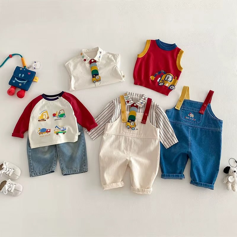 Kids Cartoon Car Shirt & Bottoms