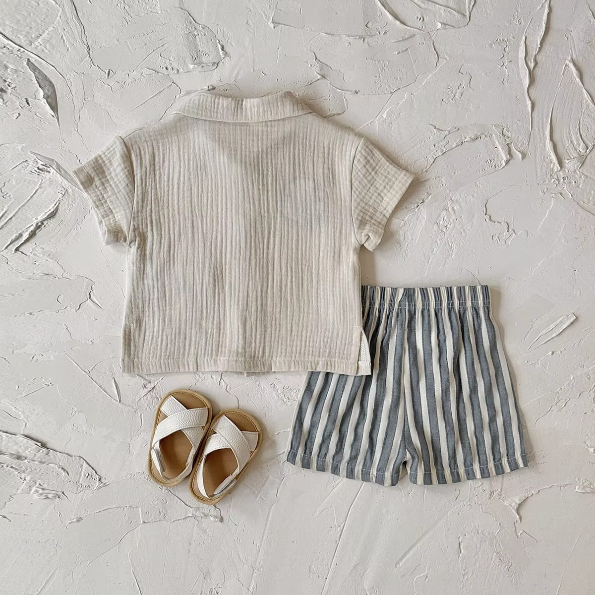 Baby Boy Linen Summer Set