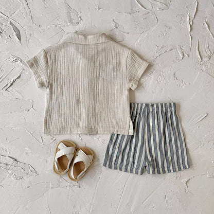Baby Boy Linen Summer Set