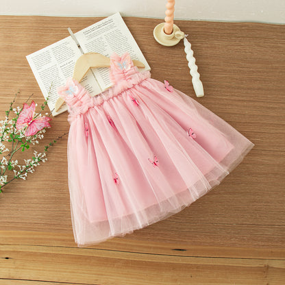 Toddler Girls Butterfly Birthday Dress – Magical Tulle Party Dress with Wings