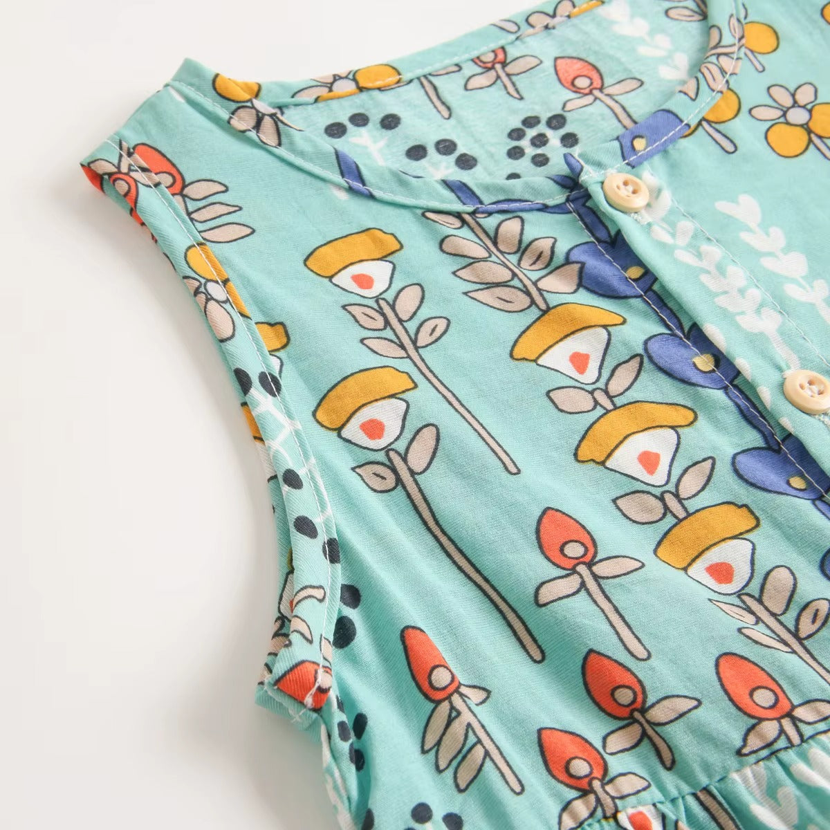 Baby Girl Floral Summer Sleeveless Jumpsuit