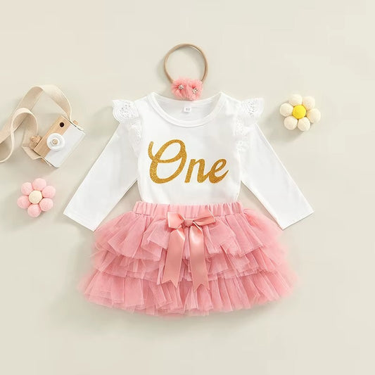 “One” Birthday Long Sleeve Outfit