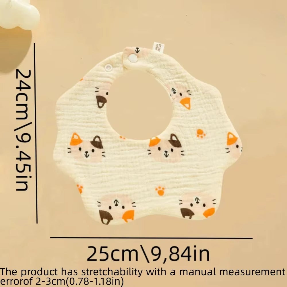 3-Pack Organic Cotton Baby Bib Set – Soft Absorbent Feeding & Drool Bibs