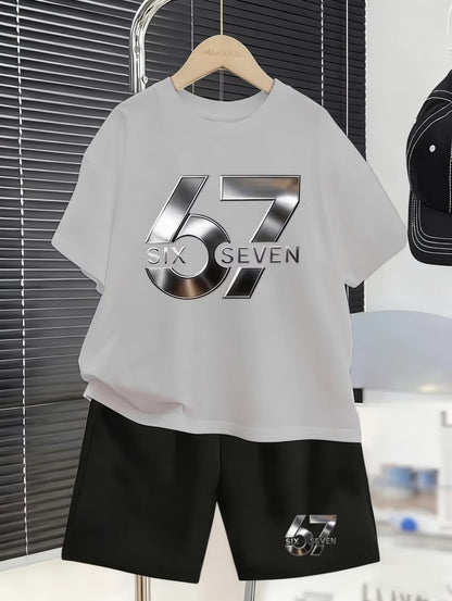 Boys 67 Graphic Shorts Set