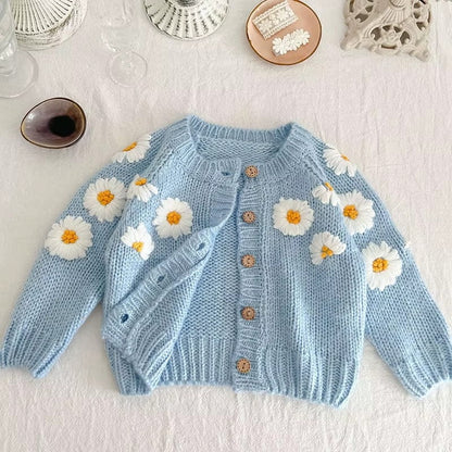 Baby Daisy Knitted Cardigan
