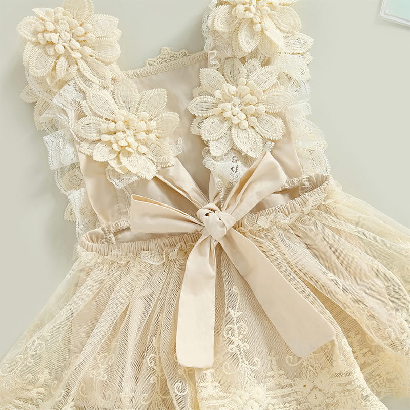 Baby Girl Birthday Embroidery Romper Dress – Sweet, Dressy & with Headband