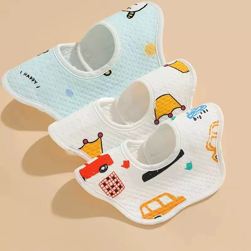 3-Pack Waterproof Baby Bib Set – Soft, Absorbent & Made for Everyday Feeding