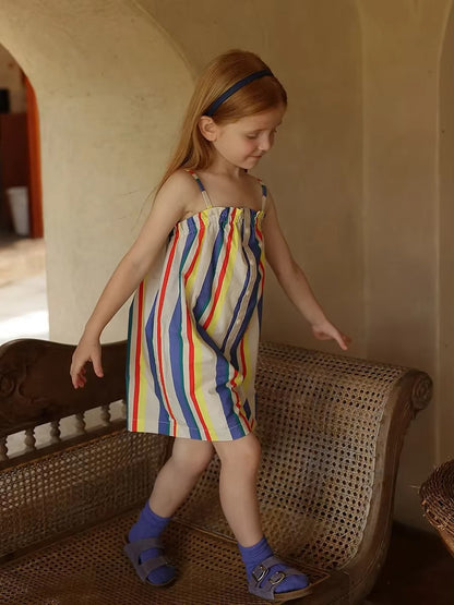 Girls Striped Summer Dress