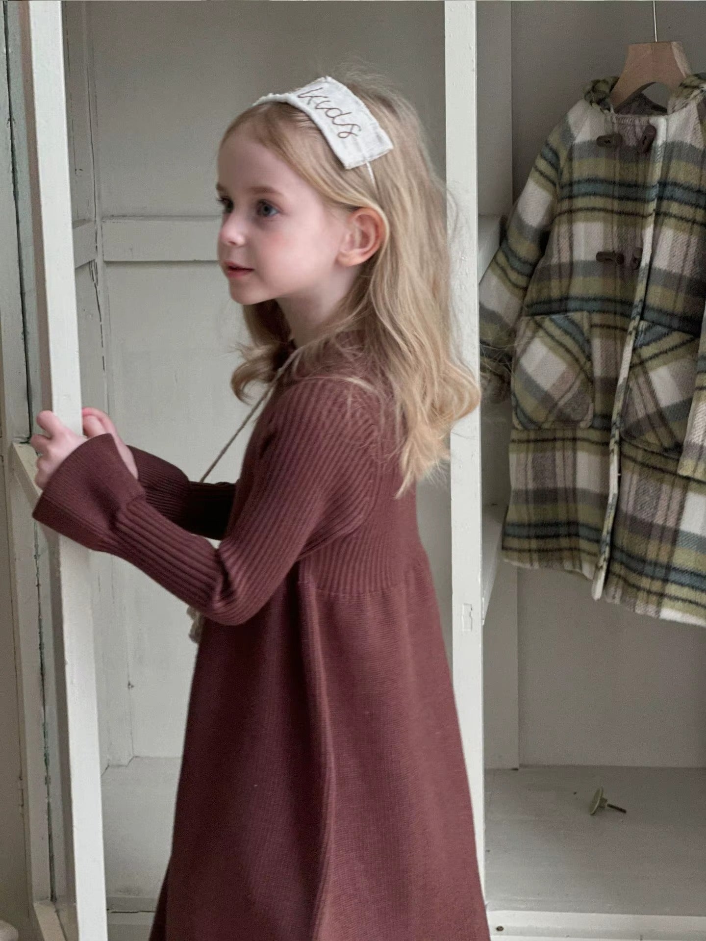 Girls Knit Sweater Dress – Long Sleeve Princess Dress