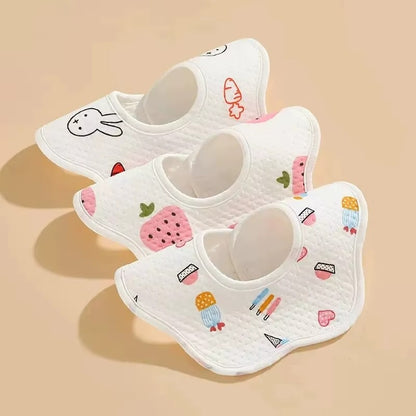 3-Pack Waterproof Baby Bib Set – Soft, Absorbent & Made for Everyday Feeding