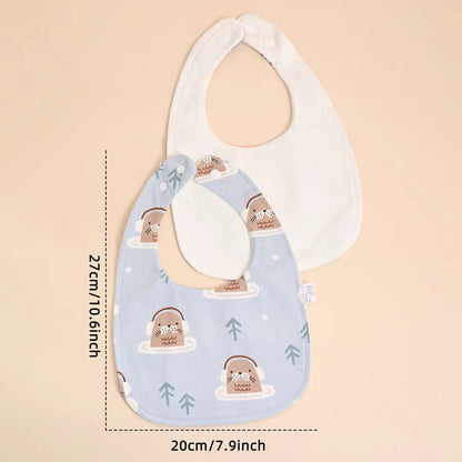 4-Pack Organic Cotton Baby Bandana Bib Set – Soft Absorbent Drool & Feeding Bibs