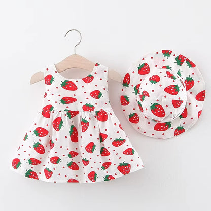 Strawberry Baby Dress & Hat Set – Sweet Summer Outfit