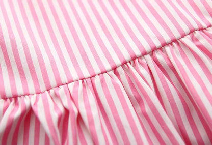 Baby Girl Striped Bow Dress Set – Summer Sleeveless Dress