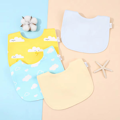 4-Pack Organic Cotton Baby Bandana Bib Set – Soft Absorbent Drool & Feeding Bibs