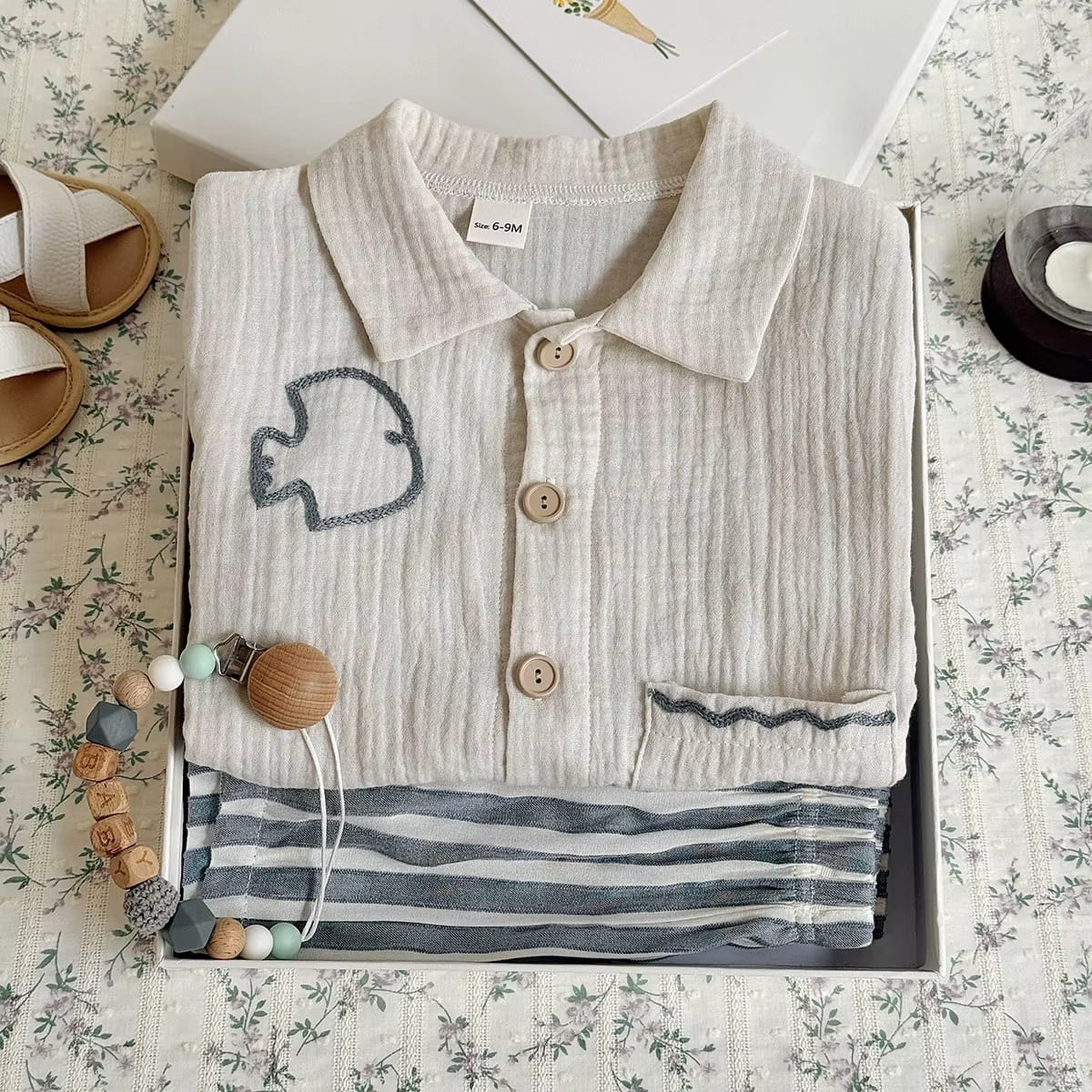 Baby Boy Linen Summer Set