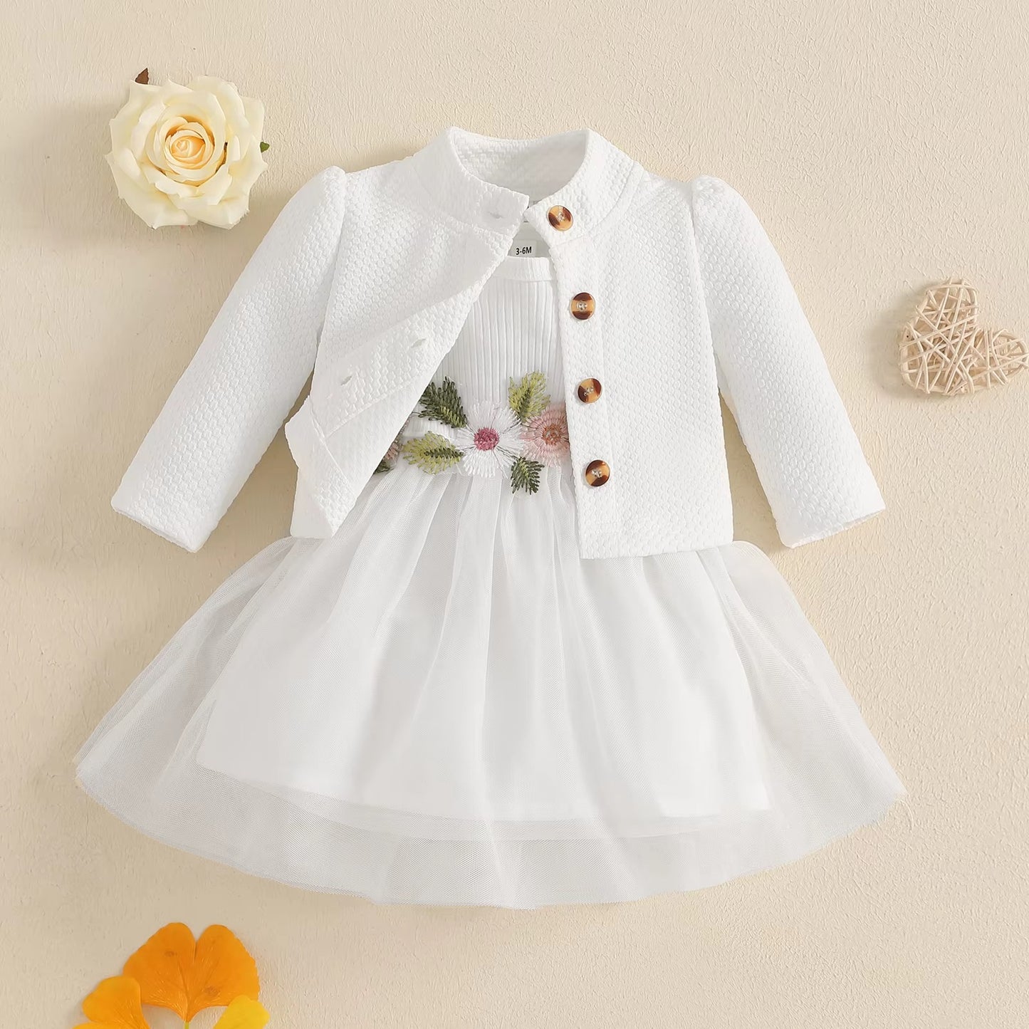 Baby Girl Floral Princess Dress Set