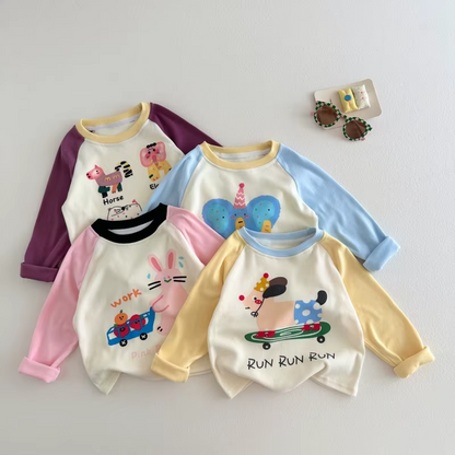 Kids Cartoon Long Sleeve Tee