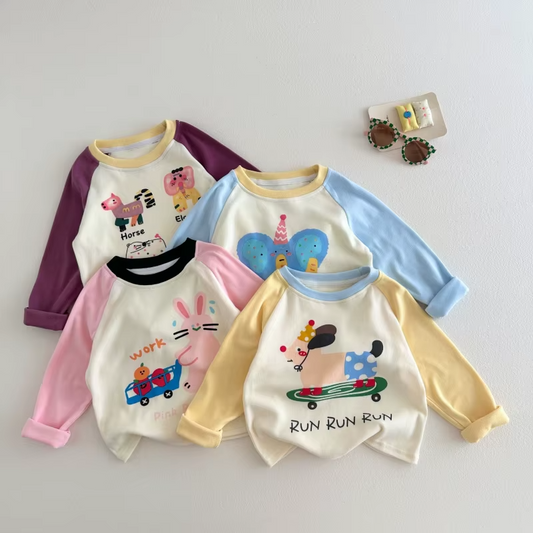 Kids Cartoon Long Sleeve Tee
