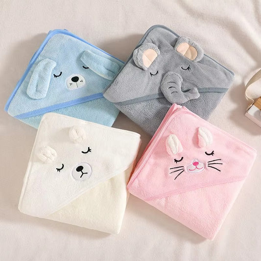 Cartoon Animal Hooded Baby Bath Towel