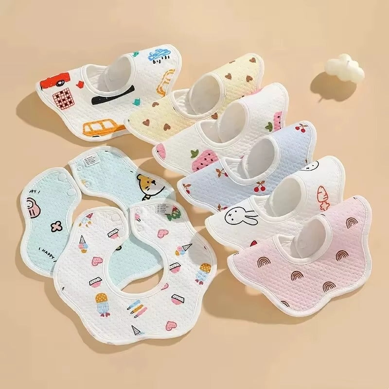 3-Pack Waterproof Baby Bib Set – Soft, Absorbent & Made for Everyday Feeding