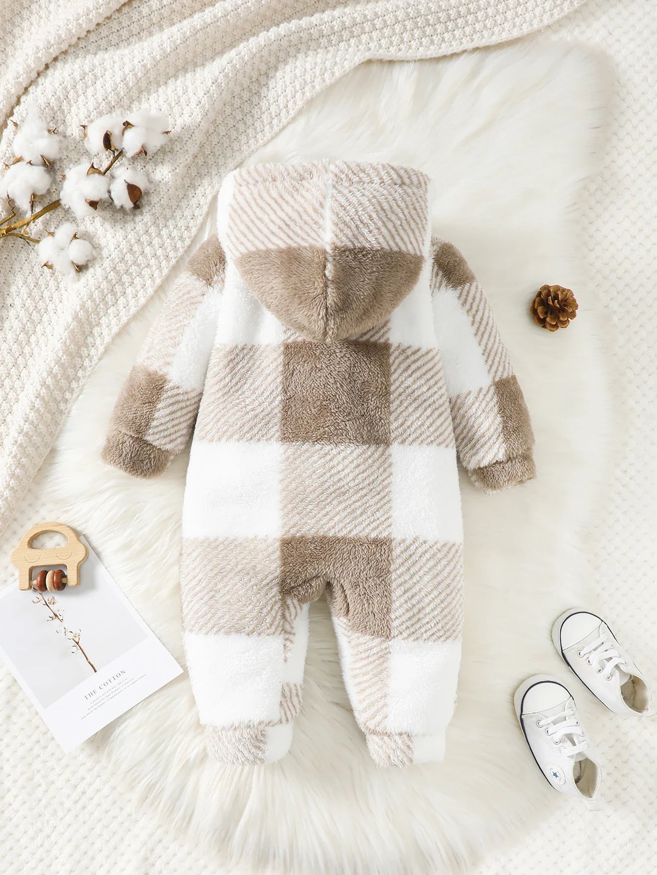 Oat Plaid Onesie