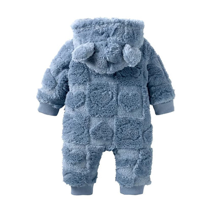 Baby Heart Textured Fleece Romper