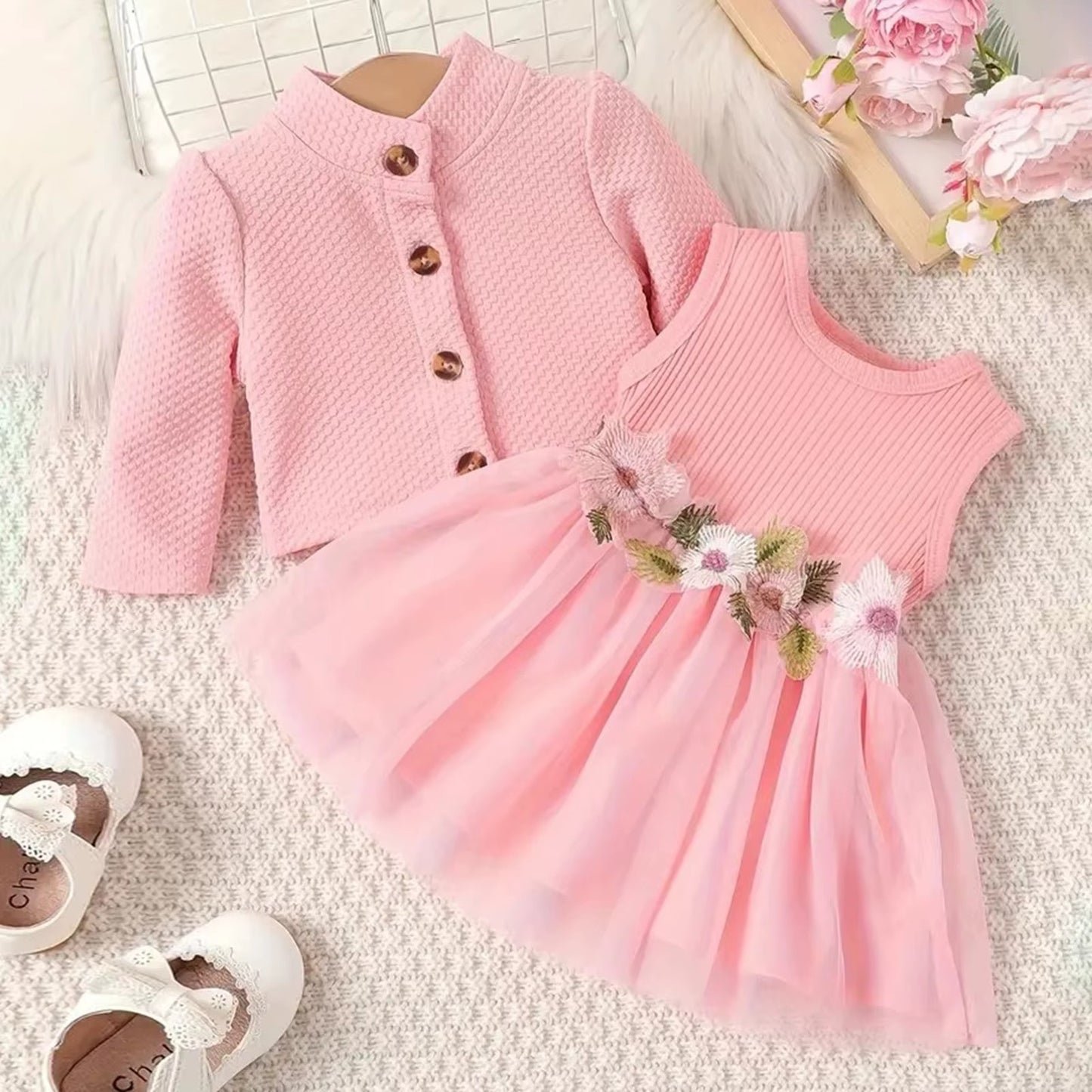 Baby Girl Floral Princess Dress Set