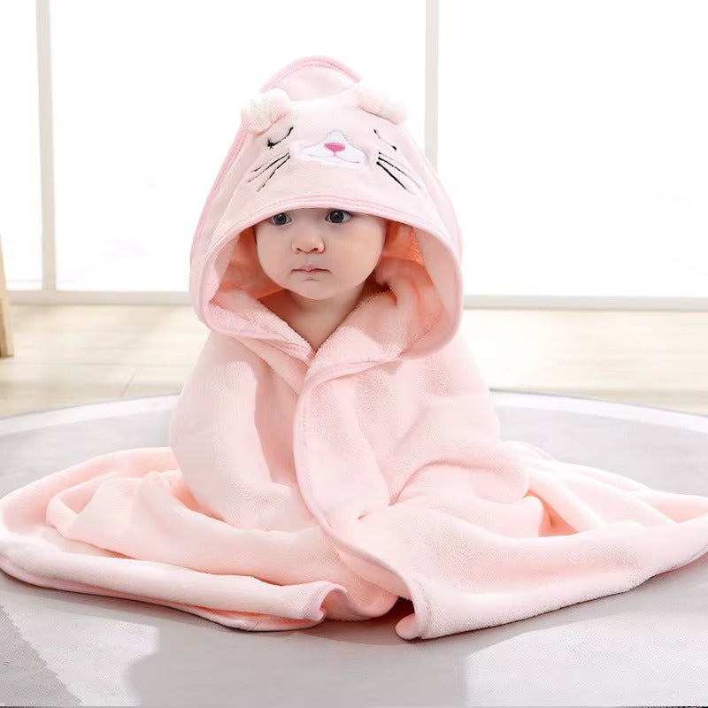 Cartoon Animal Hooded Baby Bath Towel