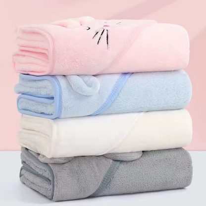 Cartoon Animal Hooded Baby Bath Towel