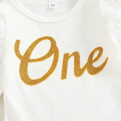 “One” Birthday Long Sleeve Outfit