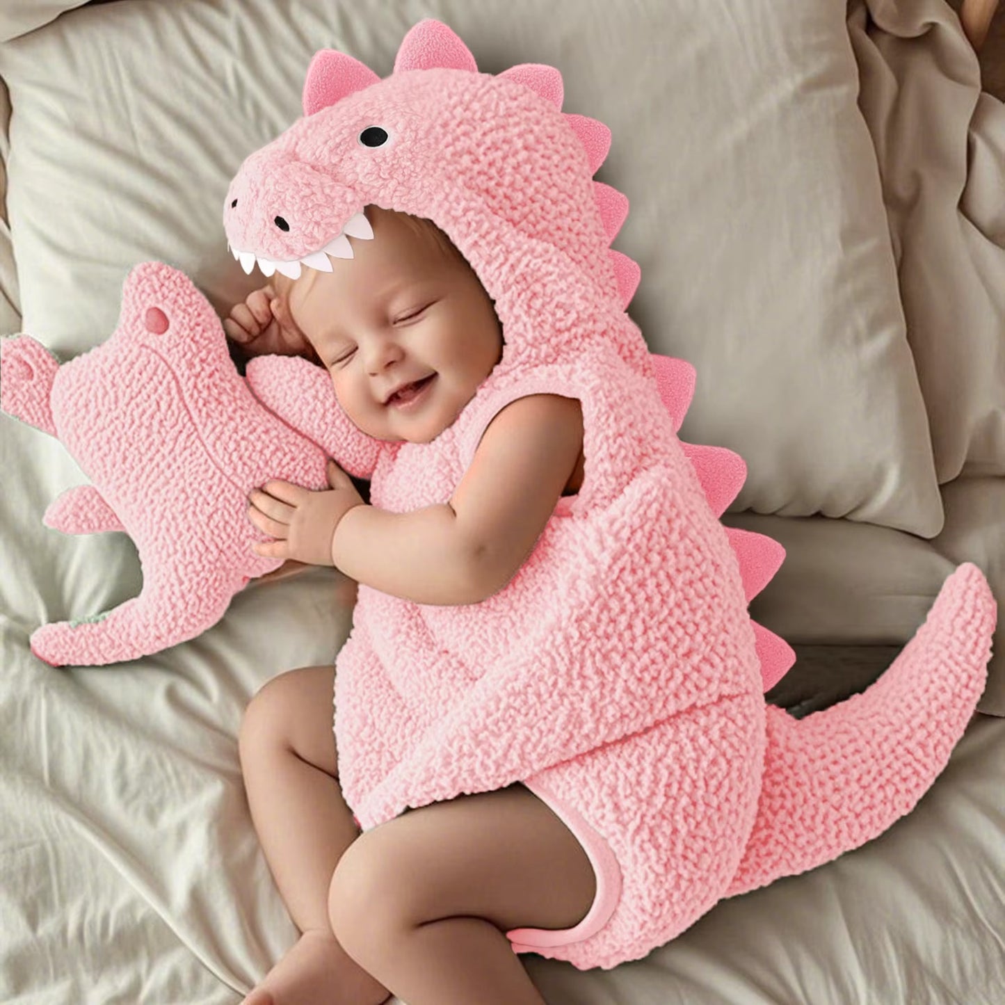 Baby Plush Dinosaur Romper