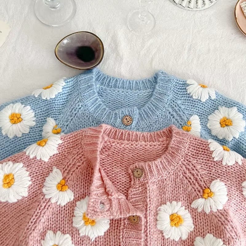 Baby Daisy Knitted Cardigan