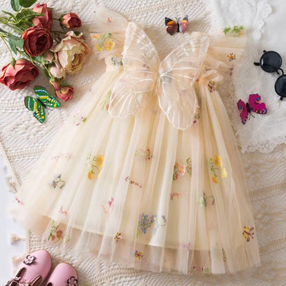 Girls Butterfly Fairy Dress – Elegant, Magical & Made for Special Moments