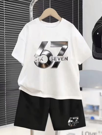 Boys 67 Graphic Shorts Set