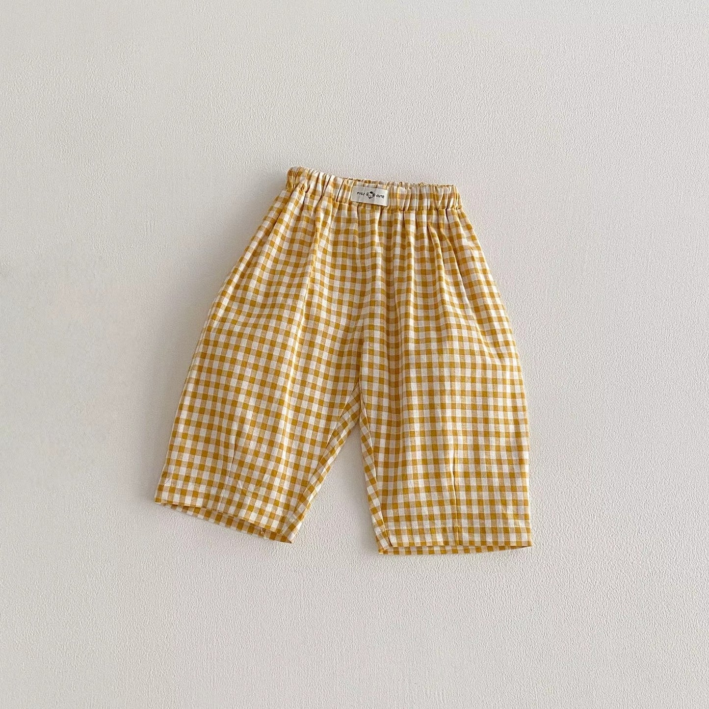 Boys Plaid Casual Pants – Elastic Waist Spring Trousers