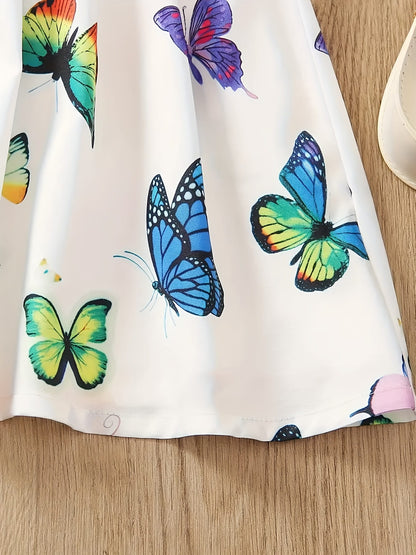 Girls Butterfly Summer Dress