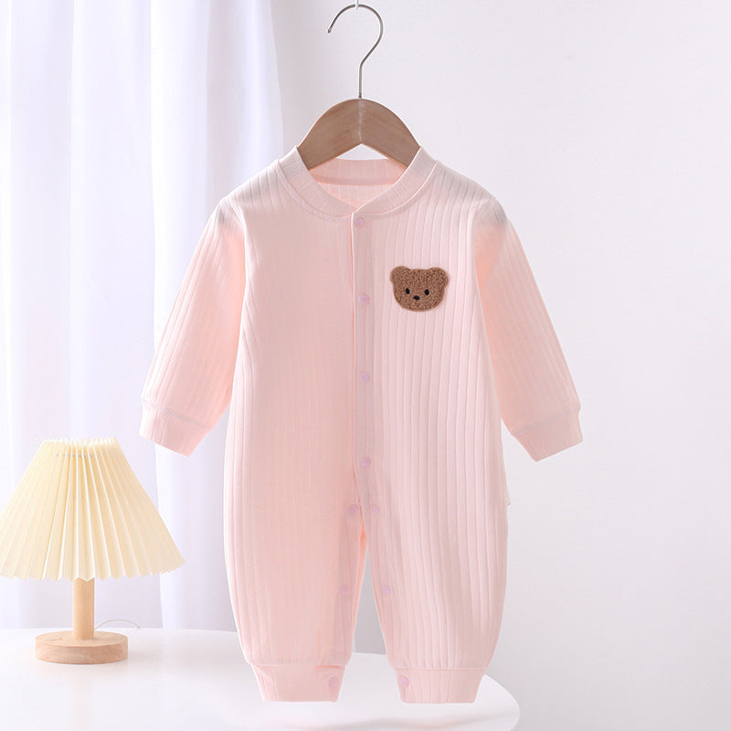 Baby Bear Knit Romper – Cozy Everyday Comfort with a Sweet Bear Detail