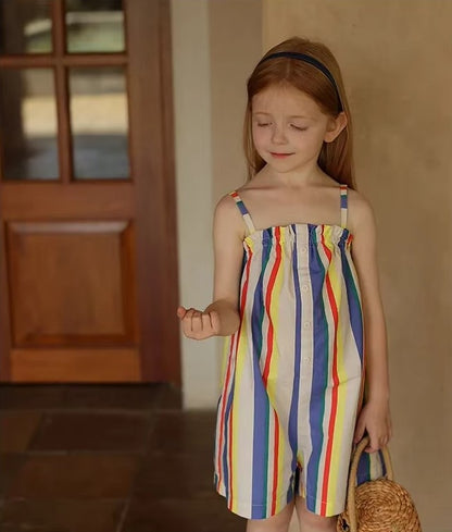 Girls Striped Summer Dress