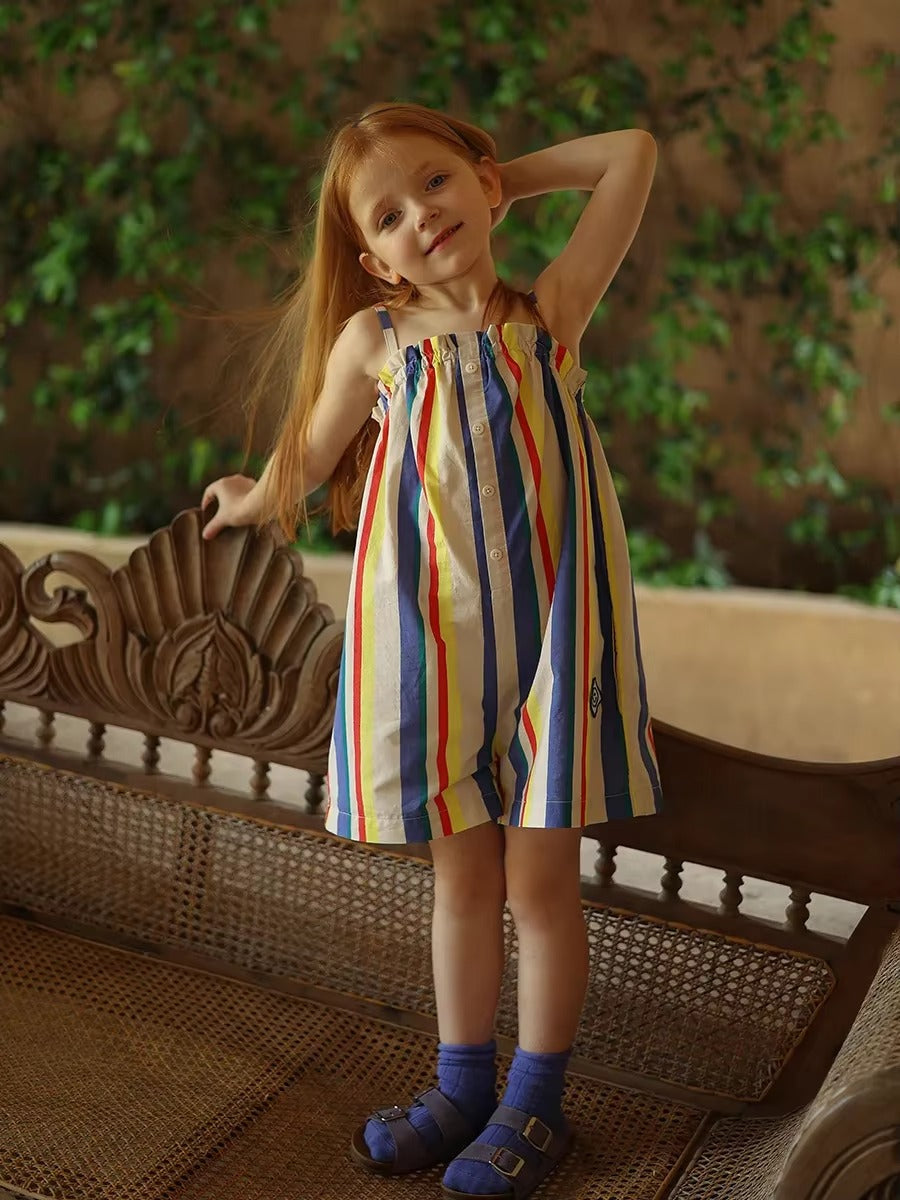 Girls Striped Summer Dress