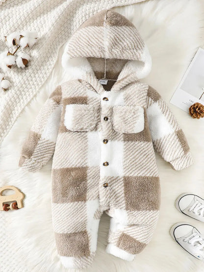 Oat Plaid Onesie