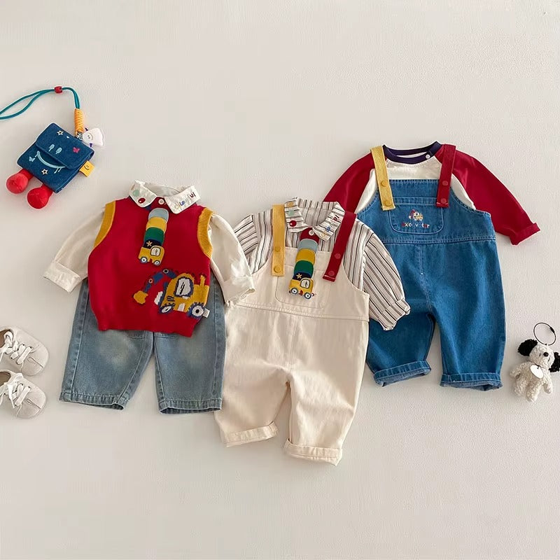 Kids Cartoon Car Shirt & Bottoms