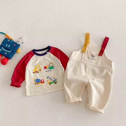 Kids Cartoon Car Shirt & Bottoms