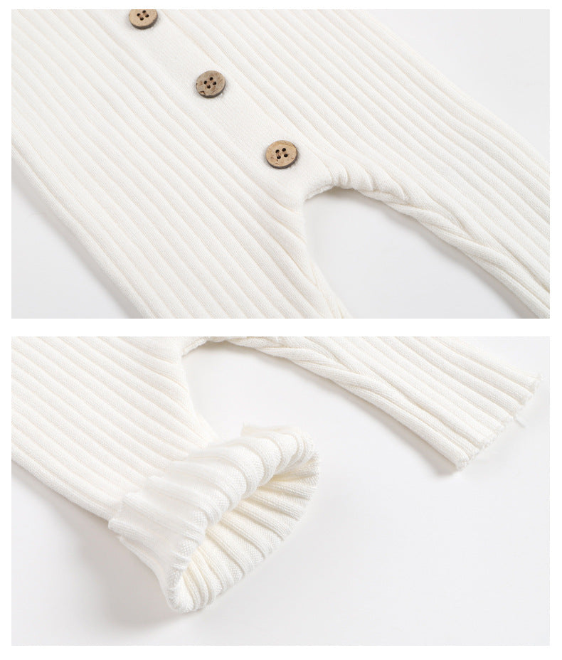 Unisex Baby Knit Romper – Soft, Warm & Easy to Dress