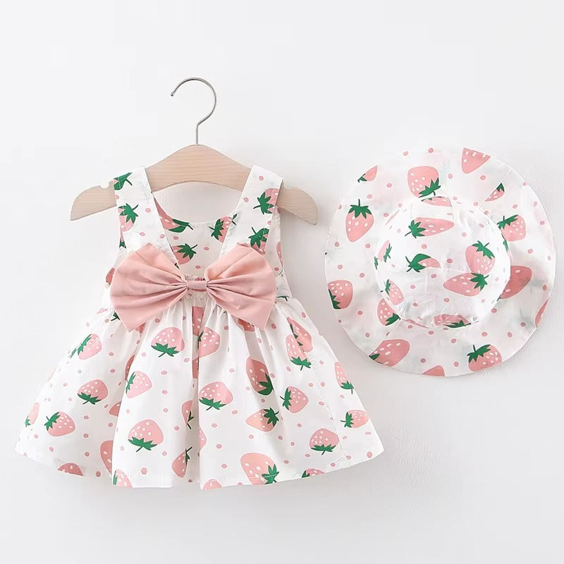 Strawberry Baby Dress & Hat Set – Sweet Summer Outfit