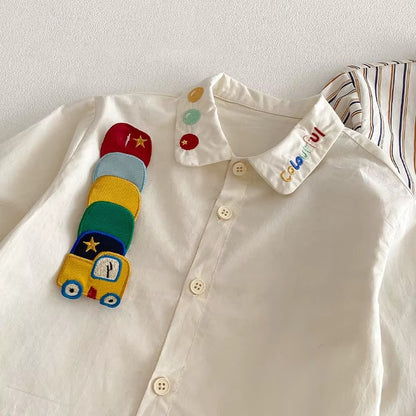 Kids Cartoon Car Shirt & Bottoms