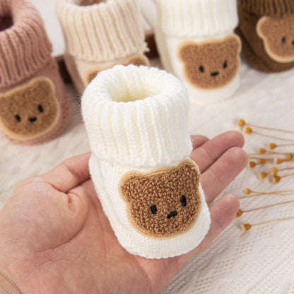 Baby Bear Booties Knit Socks