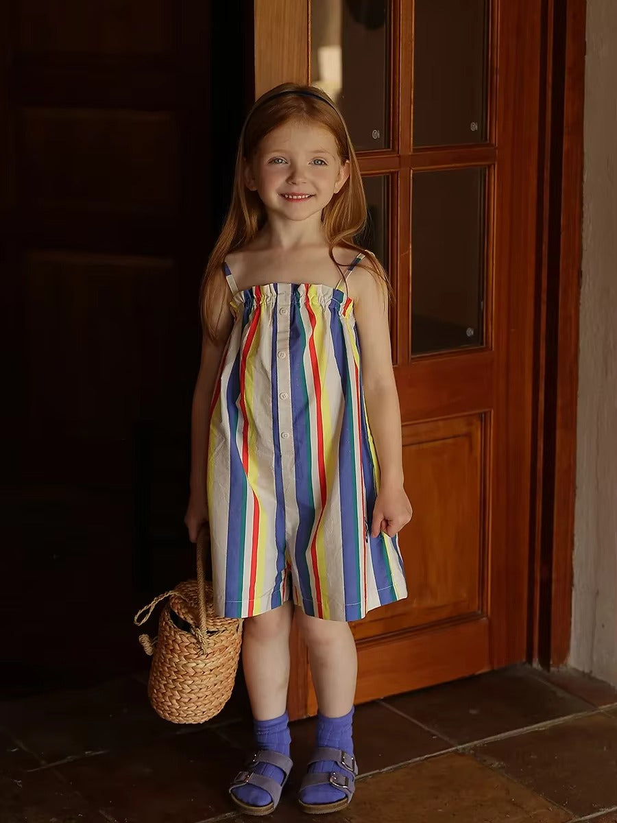 Girls Striped Summer Dress