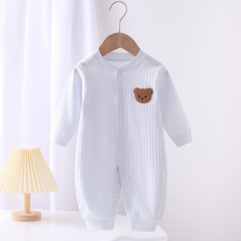 Baby Bear Knit Romper – Cozy Everyday Comfort with a Sweet Bear Detail