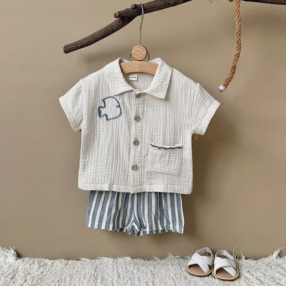 Baby Boy Linen Summer Set